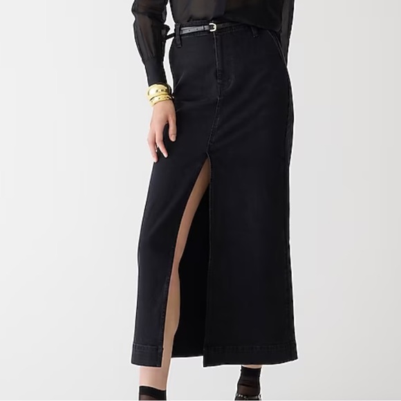 NWT J. Crew black denim maxi - Picture 1 of 6